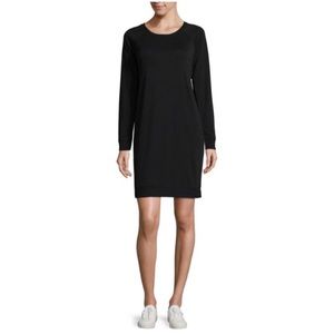Xersion Sweatshirt Dress Tunic Black Lightweight